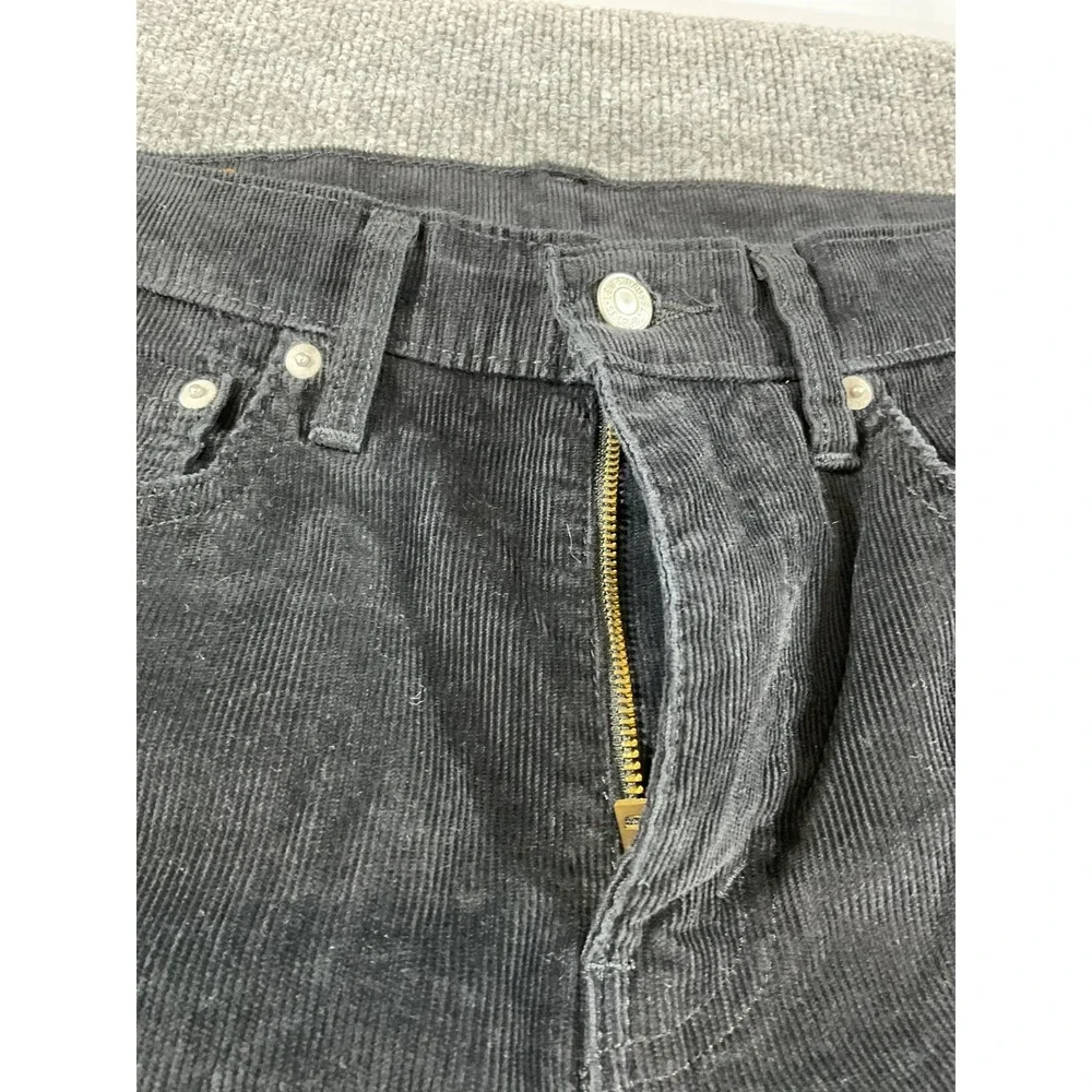 Levis 502 Corduroy Pants Mens 32x30 Black Regular Taper Stretch Casual Modern Fi